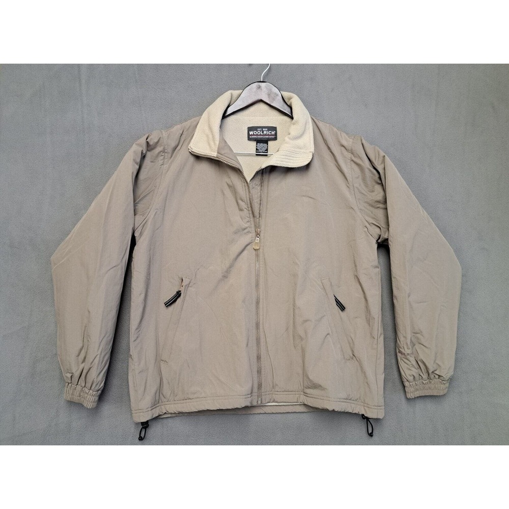 Woolrich Men's Beige Fleece Lined Trucker Style Jacket Size XL